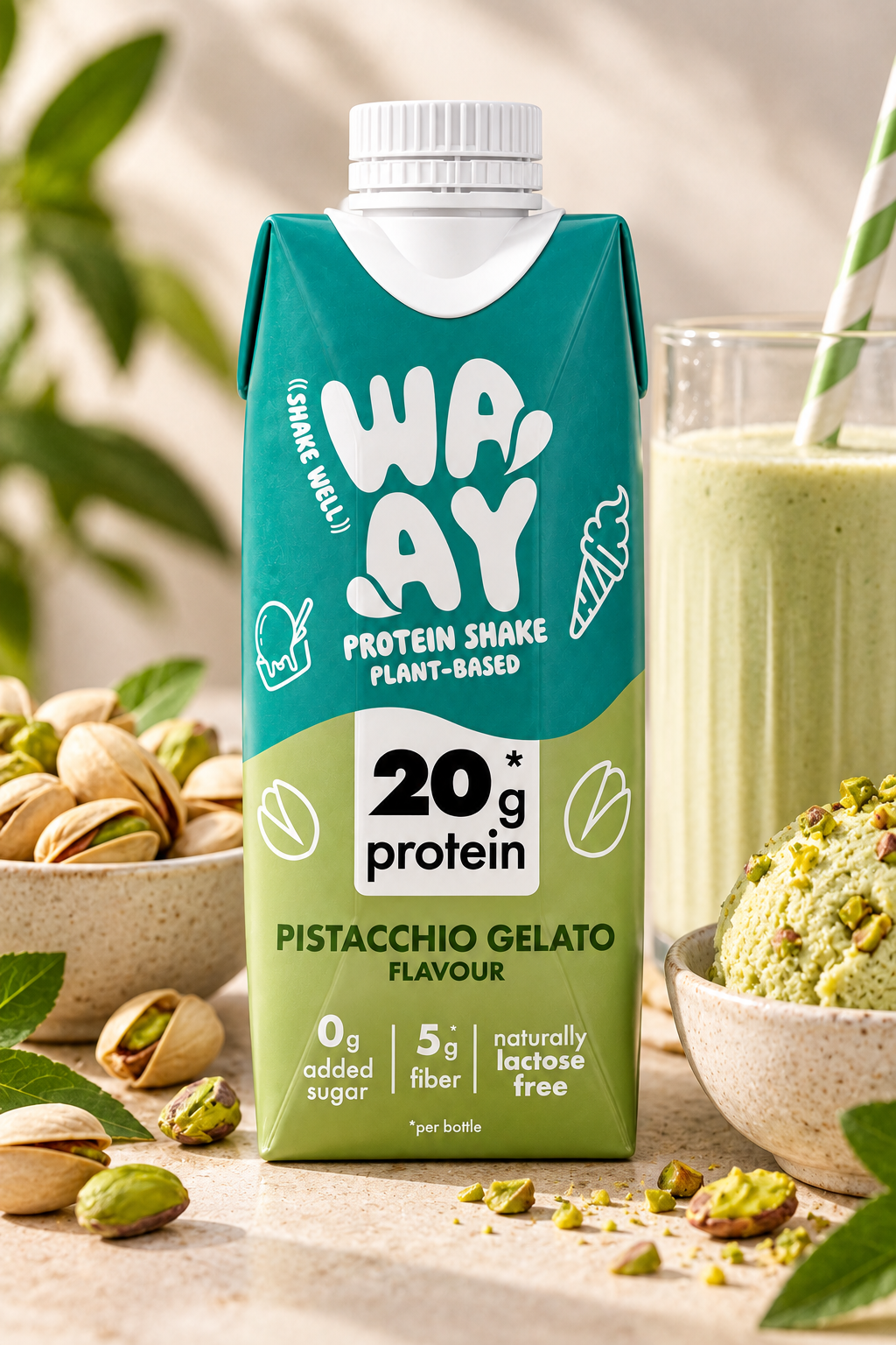 WAAY Protein Shake Pistachio Gelato 330 ml