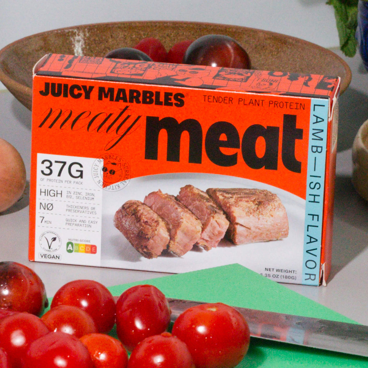 Juicy Marbles Meaty Meat með lambakeim, 180 g pakkning
