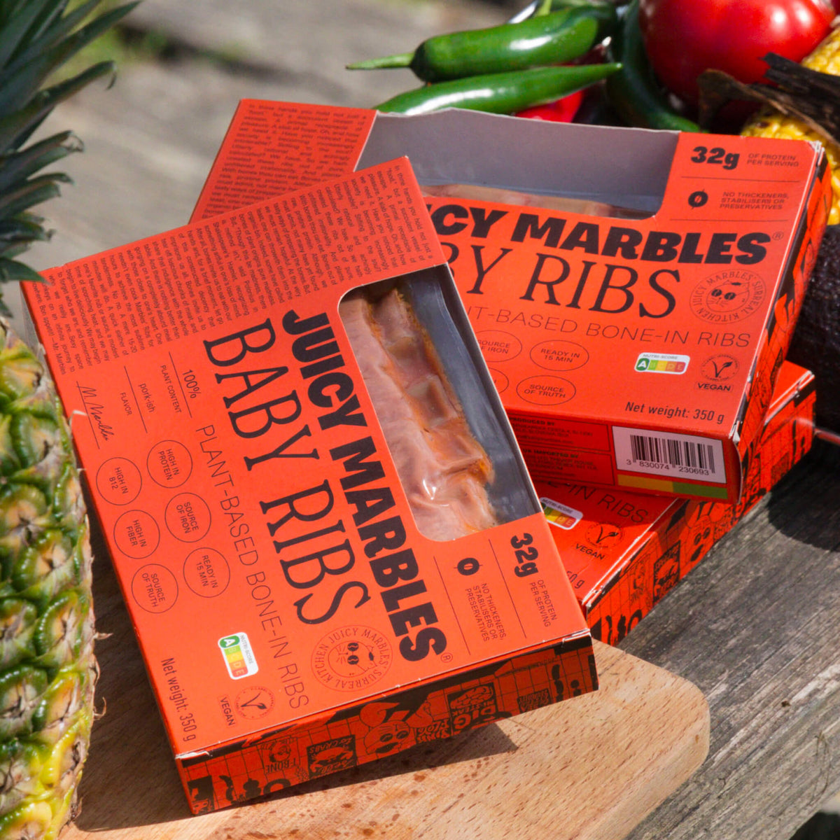 Juicy Marbles Baby Ribs, 350 g pakkning
