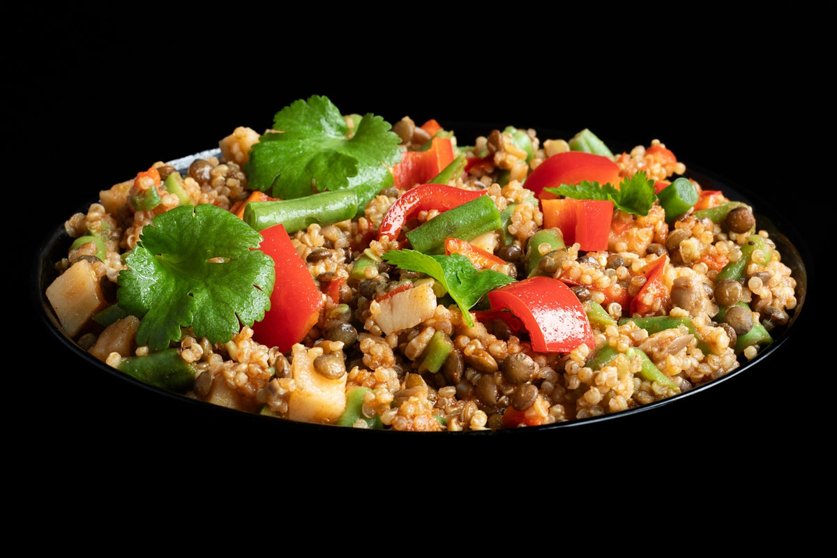 Quinoa chilli á diski