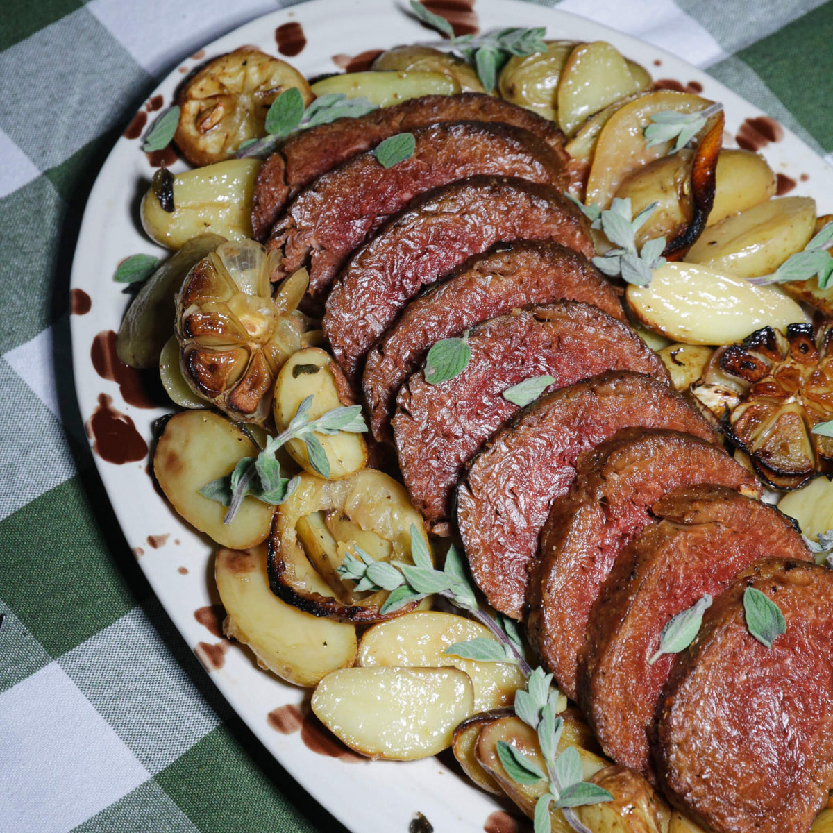 Whole-Cut Loin skorin í sneiðar með kartöflum